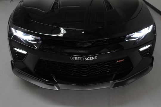 2016-2018 Chevrolet Camaro SS Street Scene Urethane Front Splitter Matte Black - 950-70239B