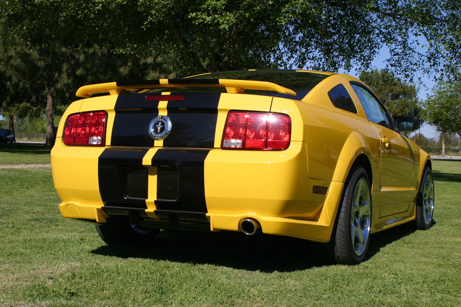 2005-2009 Ford Mustang V6 Street Scene Urethane Rear Bumper Lip - 950-70744