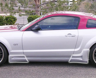 2005-2009 Ford Mustang GT/V6 Street Scene Urethane Side Skirts GEN-3