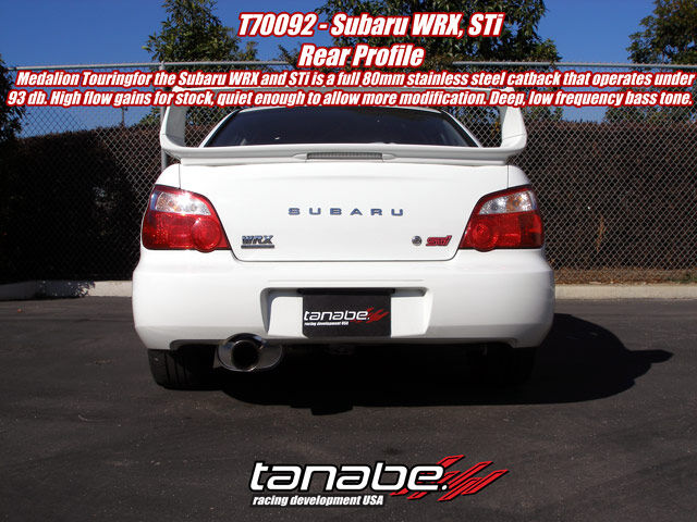 2002-2006 Subaru Impreza WRX Tanabe/Revel Medalion Touring Catback Exhaust
