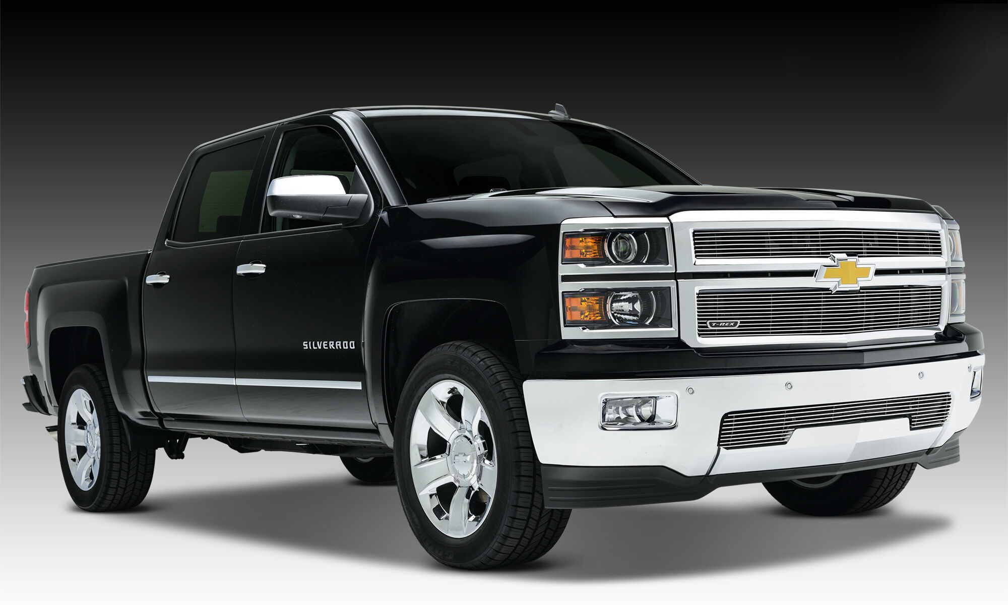 Silverado Grille 14-15 Chevrolet Silverado Aluminum Polished 2 Piece Billet Series T-REX Grilles - 20121