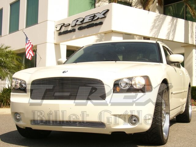 Charger Grille Insert 05-10 Dodge Charger Aluminum Polished 1 Piece Billet Series T-REX Grilles - 20474
