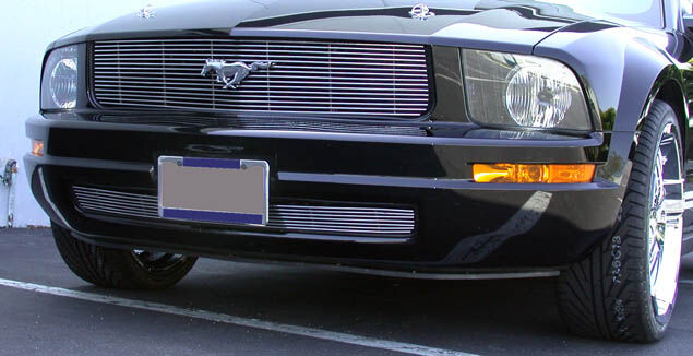 Mustang LX Grille Insert 05-09 Ford Mustang LX Aluminum Polished 1 Piece Billet Series T-REX Grilles - 20515