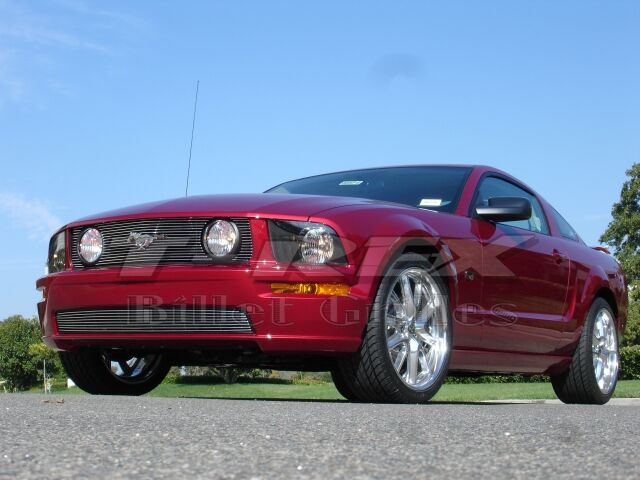 Mustang GT Grille Insert 05-09 Ford Mustang GT Aluminum Polished 3 Piece Billet Series T-REX Grilles - 20516