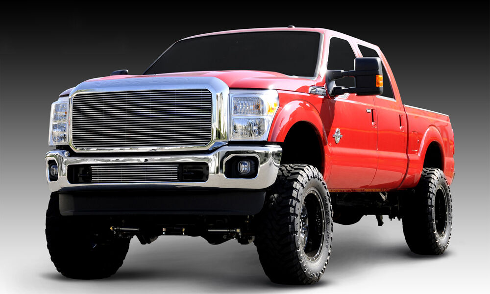 Super Duty Grille Insert 11-16 Ford Super Duty Aluminum Polished 1 Piece Billet Series T-REX Grilles - 20546