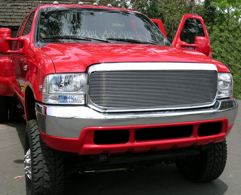 Super Duty Grille Insert 99-04 Ford Super Duty Aluminum Polished 1 Piece Billet Series T-REX Grilles - 20574