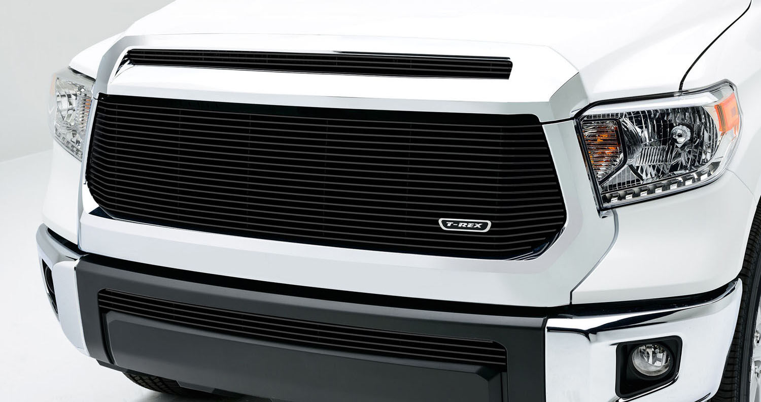 Tundra Grille 2014-2021 Toyota Tundra Aluminum Powdercoat Black 1 Piece Billet Series T-REX Grilles - 20965B