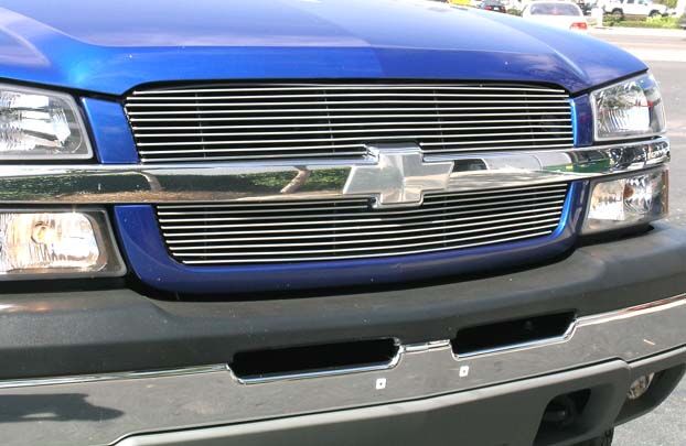 Silverado SS Grille Overlay 03-06 Chevrolet Silverado SS Aluminum Polished 2 Piece Billet Series T-REX Grilles - 21100