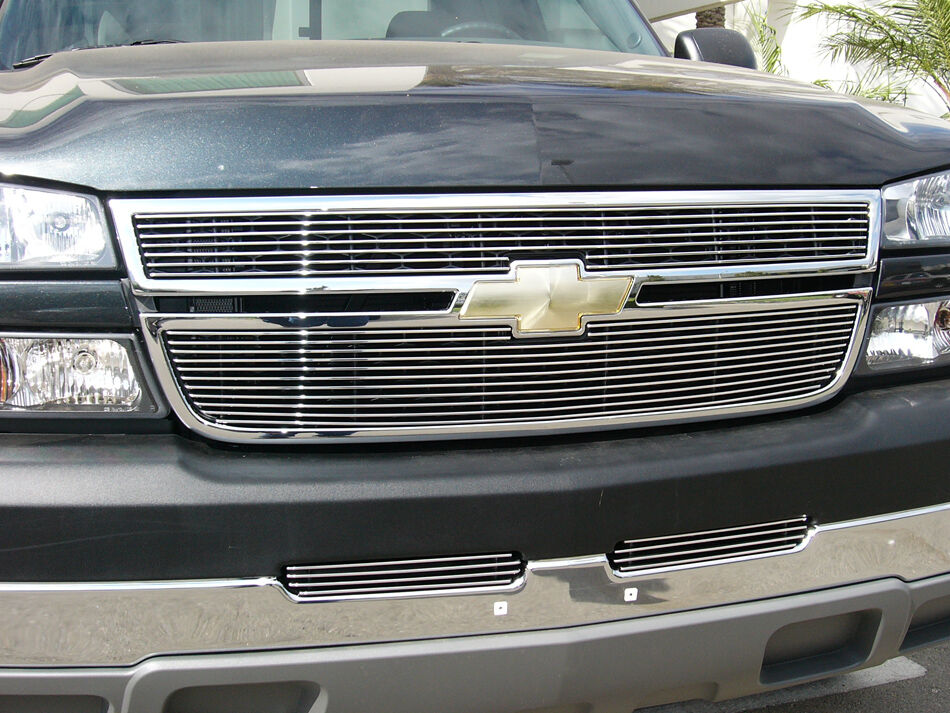 Silverado 2500 HD/3500 HD Grille Overlay 06-06 Chevrolet Silverado 2500 HD/3500 HD Aluminum Polished 2 Piece Billet Series T-REX Grilles - 21106