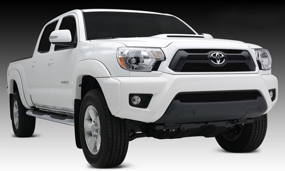 Tacoma Grille Overlay 12-15 Toyota Tacoma Aluminum Powdercoat Black 2 Piece Billet Series T-REX Grilles - 21938B