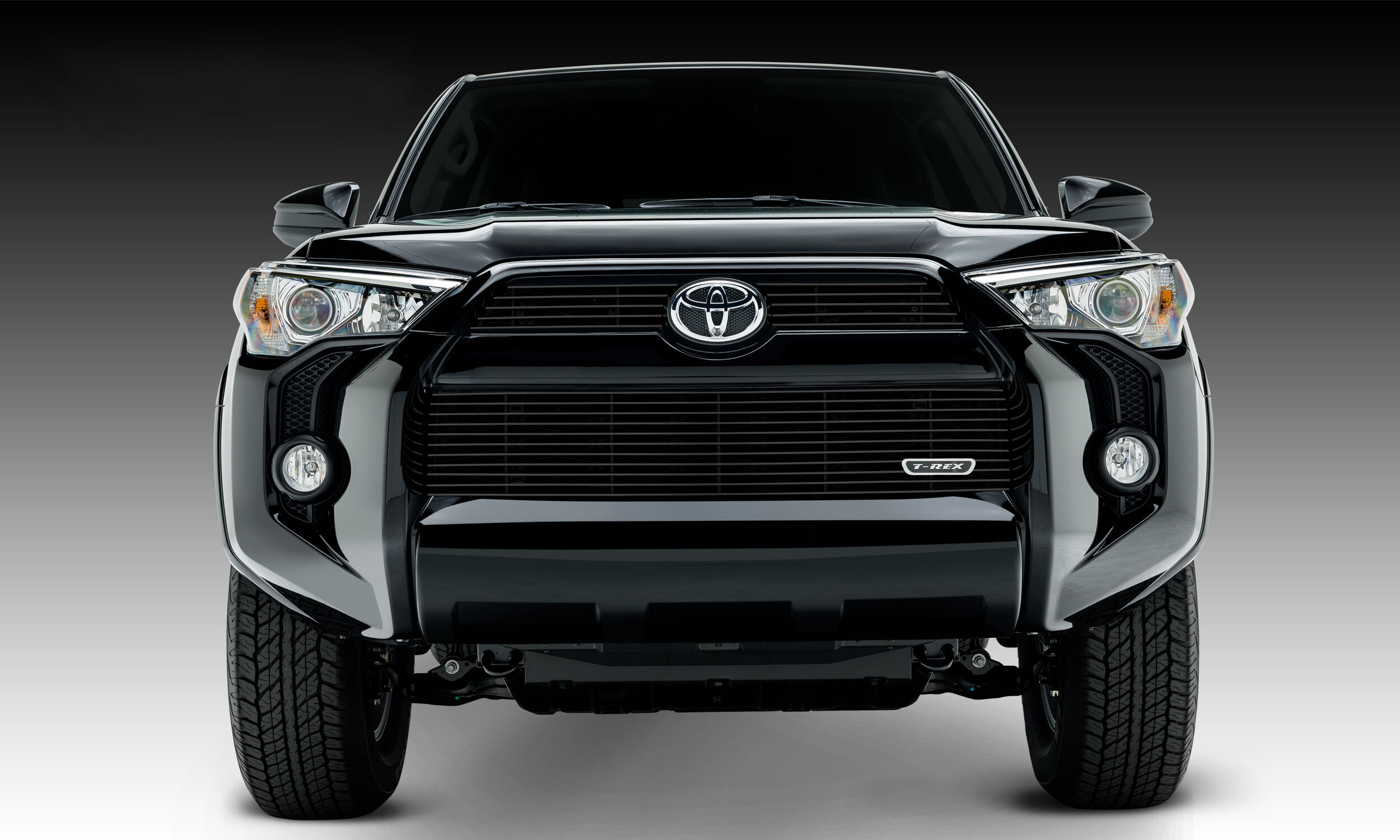 4Runner Grille 14-18 Toyota 4Runner Aluminum Powdercoat Black 3 Piece Billet Series T-REX Grilles - 21949B