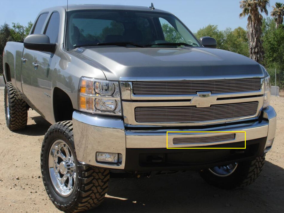 Silverado 1500 Bumper Grille 07-13 Chevrolet Silverado 1500 Aluminum Polished Billet Series T-REX Grilles - 25112