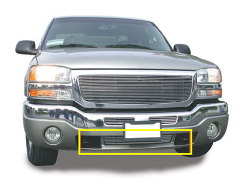 Sierra Bumper Air Dam Grille 03-06 GMC Sierra Aluminum Polished Billet Series T-REX Grilles - 25202