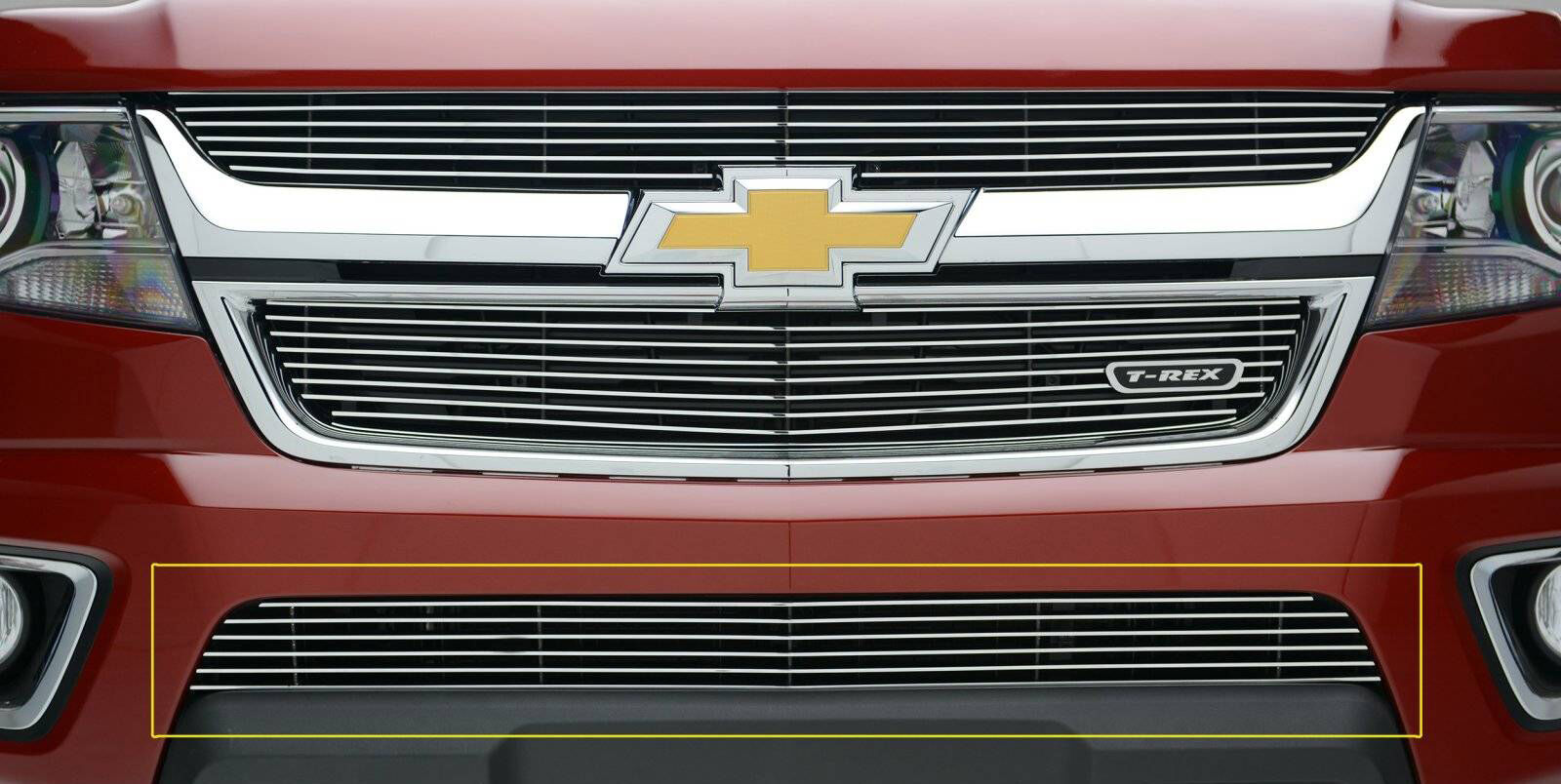 Colorado Bumper Grille 15-18 Chevrolet Colorado Aluminum Polished 1 Piece Billet Series T-REX Grilles - 25267