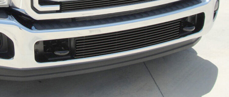 Super Duty Bumper Grille Insert 11-16 Ford Super Duty Aluminum Powdercoat Black Billet Series T-REX Grilles - 25546B