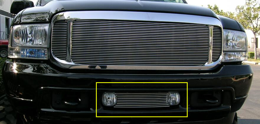 Excursion Bumper Air Dam Grille 00-04 Ford Excursion Aluminum Polished Billet Series T-REX Grilles - 25567