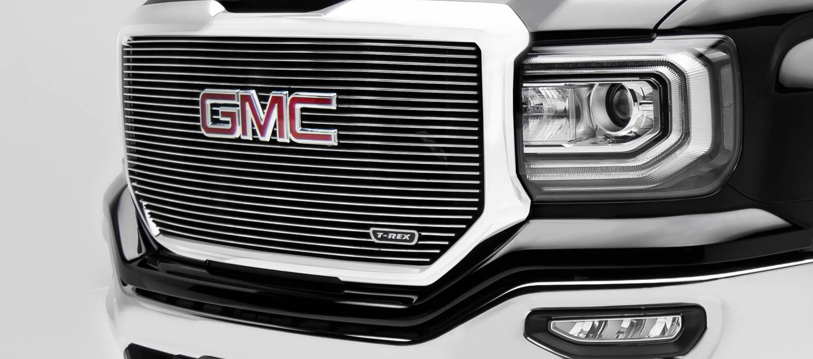 Sierra 1500 Grille 16-18 GMC Sierra 1500 W/Logo Aluminum Polished Laser Billet Series T-REX Grilles - 6202130