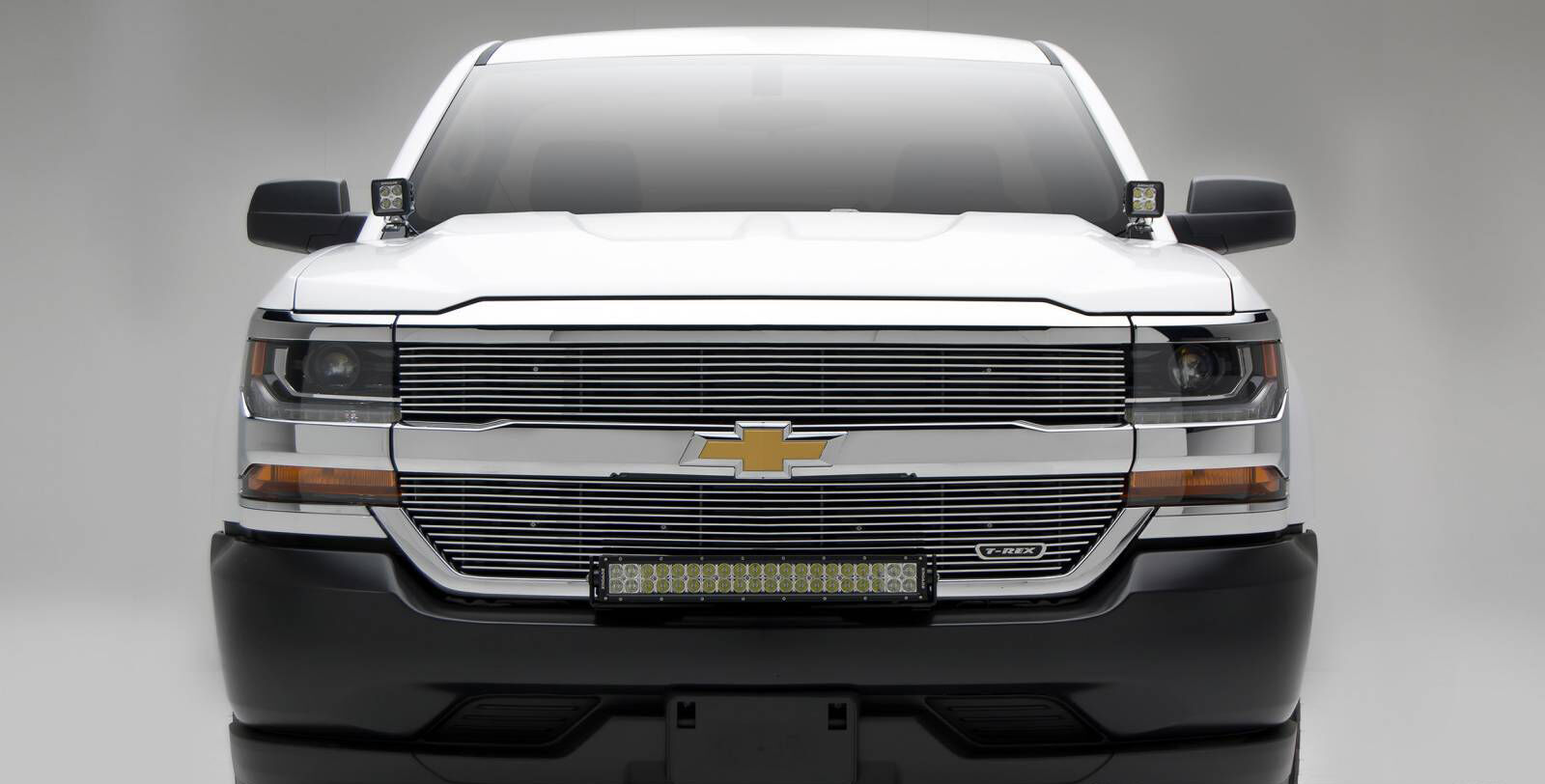 Silverado Grille 16-18 Chevrolet Silverado Aluminum Polished Laser Billet Series T-REX Grilles - 6211270