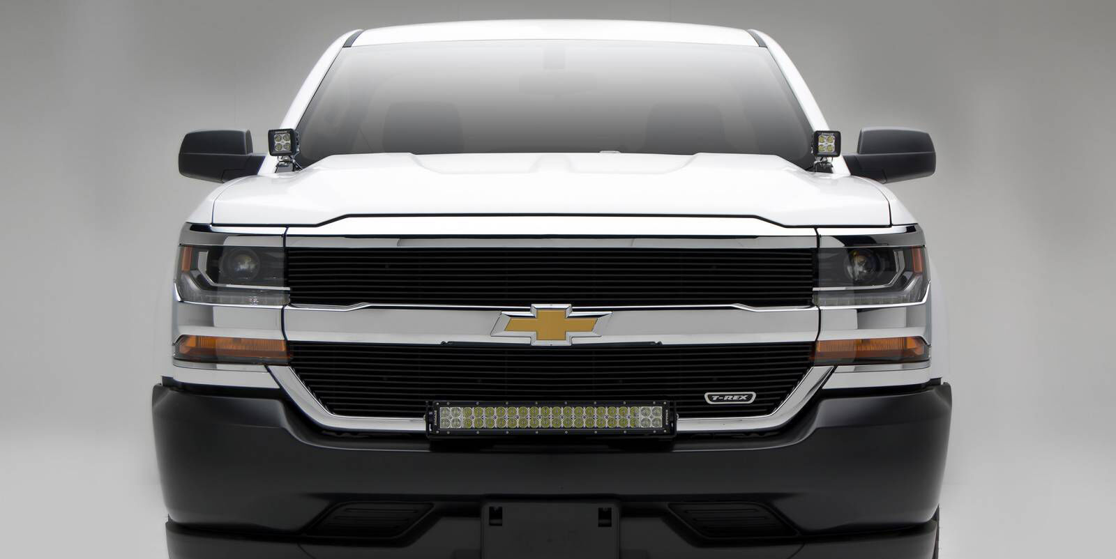 Silverado Grille 16-18 Chevrolet Silverado Aluminum Powdercoat Black Laser Billet Series T-REX Grilles - 6211271