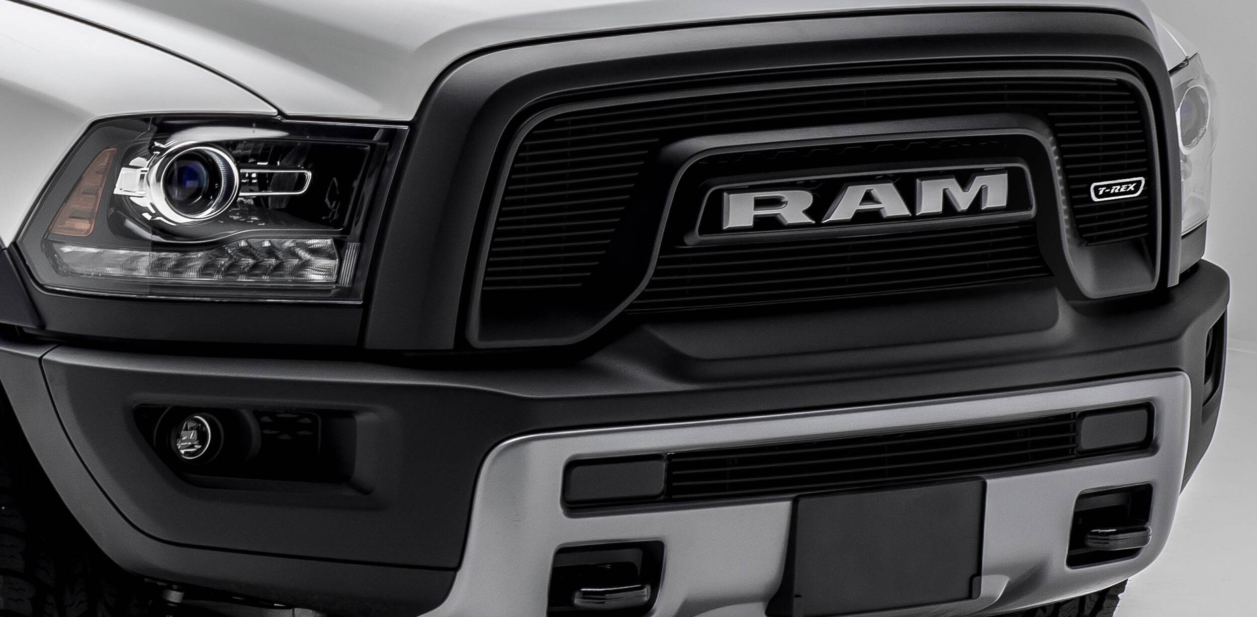 RAM Grille 15-18 RAM 1500 Aluminum Powdercoat Black 2 Piece Laser Billet Series T-REX Grilles - 6214641