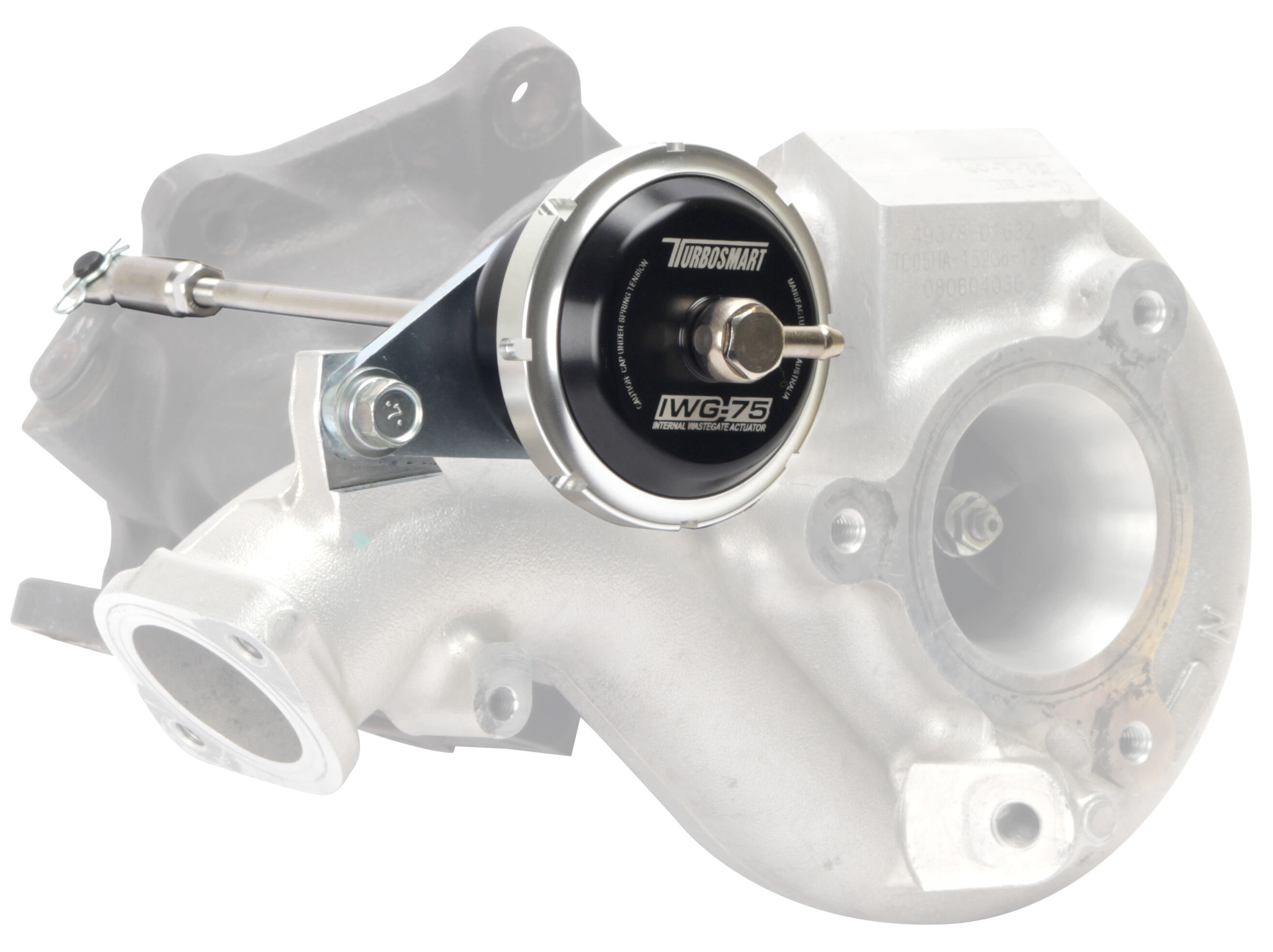 TurboSmart Turbocharger Wastegate for 2010-2015 Mitsubishi Lancer EVO GSR/EVO MR 2.0L Turbo Black - TS-0601-3182