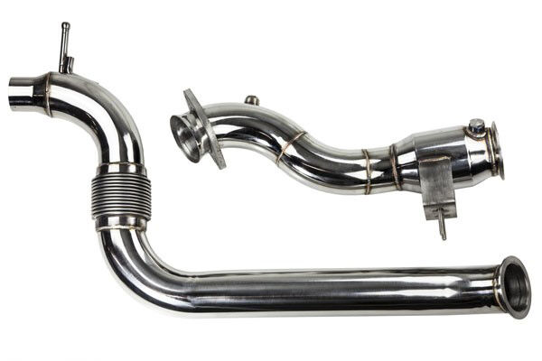TurboXS Exhaust Downpipe w/High Flow Cat for 2015-2019 Ford Mustang EcoBoost/EcoBoost Premium Turbo - M15-DPC