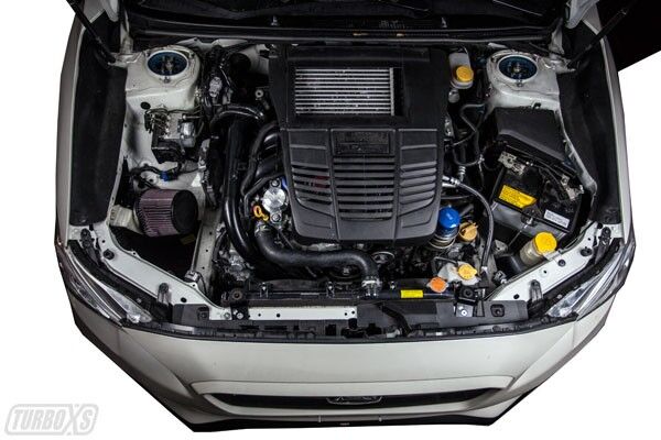 TurboXS Black Radiator Mount for 2015 Subaru WRX STI Base/Launch ED/Launch ED/LTD/LTD Turbo