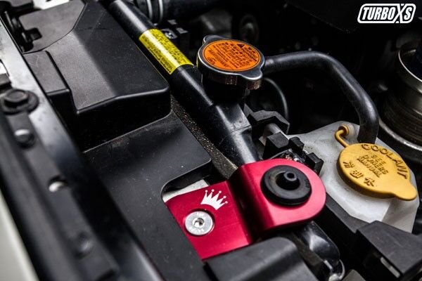 TurboXS Red Radiator Mount for 2015 Subaru WRX STI Base/Launch ED/LTD Turbo