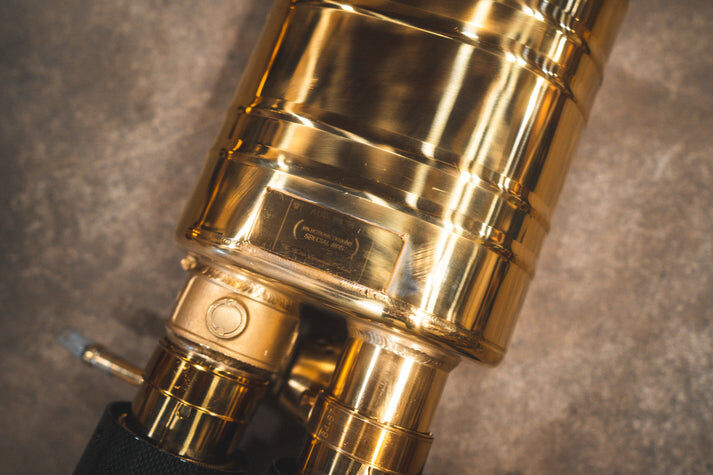 2010-2016 Audi B8, B8.5 S4, S5 3.0, 4.2L Catback T304 Stainless Steel Finished in Anodized Gold, Carbon Fiber 3.5 Inch Outlet Tips by Valvetronic Designs