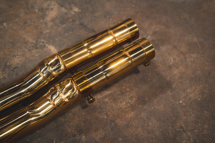 2010-2016 Audi B8, B8.5 S4, S5 3.0, 4.2L Catback T304 Stainless Steel Finished in Anodized Gold, Carbon Fiber 3.5 Inch Outlet Tips by Valvetronic Designs
