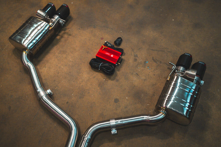 2010-2016 Audi B8, B8.5 S4, S5 3.0, 4.2L Catback T304 Stainless Steel Carbon Fiber 3.5 Inch Outlet Tips by Valvetronic Designs