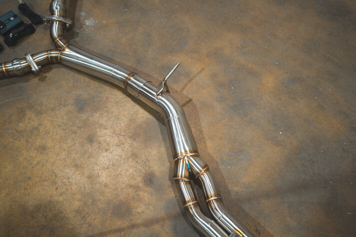 2018-2024 Audi B9 S4,S5 3.0L Catback T304 Stainless Steel Carbon Fiber 3.5 Inch Outlet Tips by Valvetronic Designs