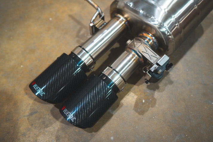 2018-2024 Audi B9 S4,S5 3.0L Catback T304 Stainless Steel Carbon Fiber 3.5 Inch Outlet Tips by Valvetronic Designs