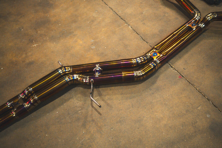 2013-2019 Audi C7 RS6,RS7 4.0L Catback Grade 5 Titanium Reuses OEM Tips by Valvetronic Designs