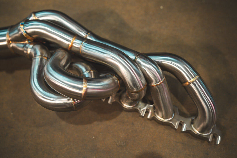 2017-2025 Audi R8 5.2L F1 Exhaust System Grade 5 Titanium Reuses OEM Tips by Valvetronic Designs - AUD.R8.V10.GEN2.F1.FFH.2.TI