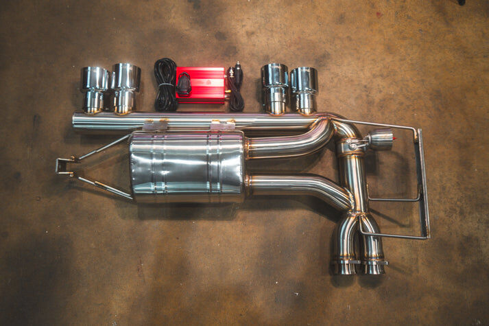 2001-2006 BMW E46 M3 3.2L Catback T304 Stainless Steel Brushed 3.25 Inch Outlet Tips by Valvetronic Designs