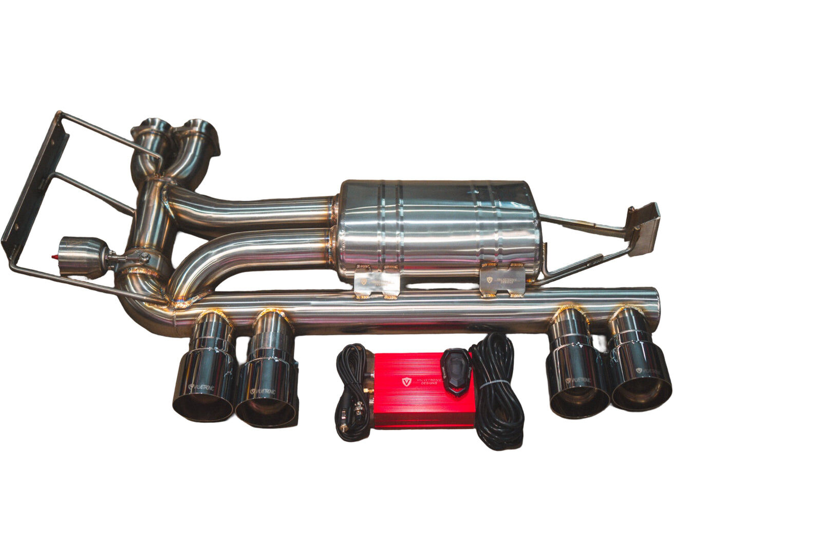 2001-2006 BMW E46 M3 3.2L Catback T304 Stainless Steel Brushed 3.25 Inch Outlet Tips by Valvetronic Designs - BMW.E46.M3.VSES.BR