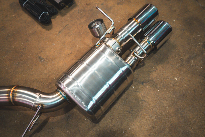 2005-2010 BMW E60 M5 5.0L Catback T304 Stainless Steel Brushed 3.5 Inch Outlet Tips by Valvetronic Designs