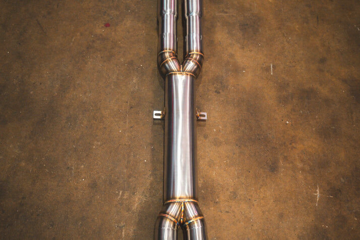 2005-2010 BMW E60 M5 5.0L Catback T304 Stainless Steel Brushed 3.5 Inch Outlet Tips by Valvetronic Designs
