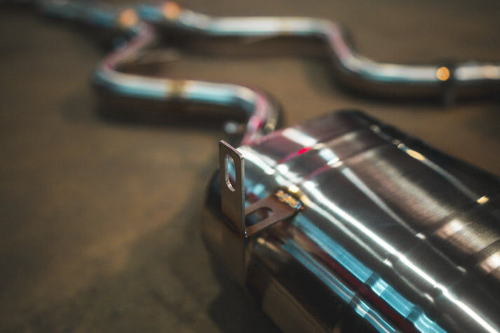 2008-2011 BMW E90,E92 M3 4.0L 200 Cell Full Exhaust System T304 Stainless Steel Brushed 3.5 Inch Outlet Tips by Valvetronic Designs