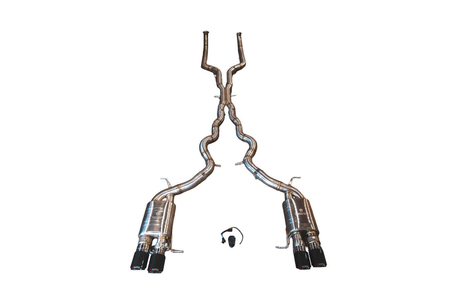 2011-2016 BMW F10 M5 4.4L Catback T304 Stainless Steel Black 3.5 Inch Outlet Tips by Valvetronic Designs - BMW.F10.M5.VSES.BR.BLK