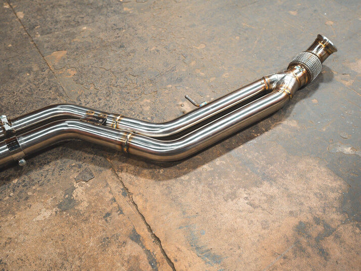 2016-2018 BMW F87 M2 3.0L Catback T304 Stainless Steel, Brushed 3.5 Inch Outlet Tips by Valvetronic Designs