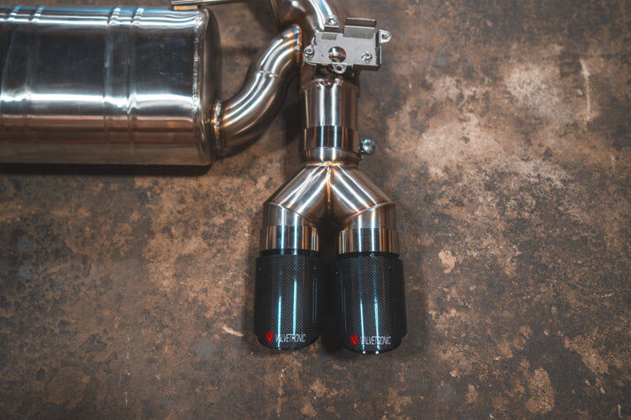 2018-2021 BMW F87C M2 3.0L Catback T304 Stainless Steel Burnt 3.5 Inch Outlet Tips by Valvetronic Designs
