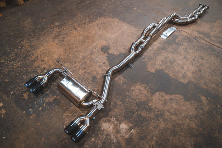 2018-2021 BMW F87C M2 3.0L Catback T304 Stainless Steel Forged Carbon 3.5 Inch Outlet Tips by Valvetronic Designs
