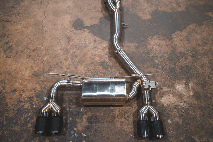 2018-2021 BMW F87C M2 3.0L Catback T304 Stainless Steel Forged Carbon 3.5 Inch Outlet Tips by Valvetronic Designs