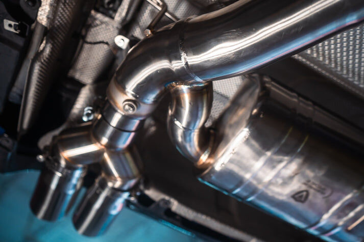 2014-2020 BMW F80,F82 M3,M4 3.0L Catback T304 Stainless Steel Forged Carbon 3.5 Inch Outlet Tips by Valvetronic Designs