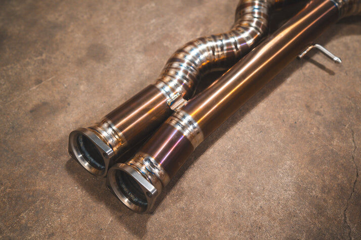 2014-2020 BMW F80,F82 M3,M4 3.0L Catback Grade 5 Titanium Brushed 3.5 Inch Outlet Tips by Valvetronic Designs