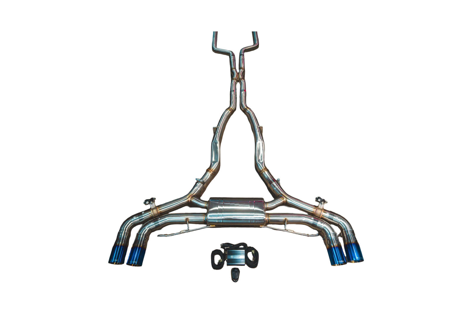 2020-2025 BMW F95 X5M 4.4L Catback T304 Stainless Steel Burnt 3.5 Inch Outlet Tips by Valvetronic Designs - BMW.F95.X5M.VSES.BR.BRT