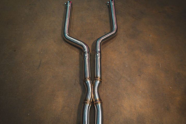 2020-2025 BMW F95 X5M 4.4L Catback T304 Stainless Steel Carbon Fiber 4.0 Inch Outlet Tips by Valvetronic Designs