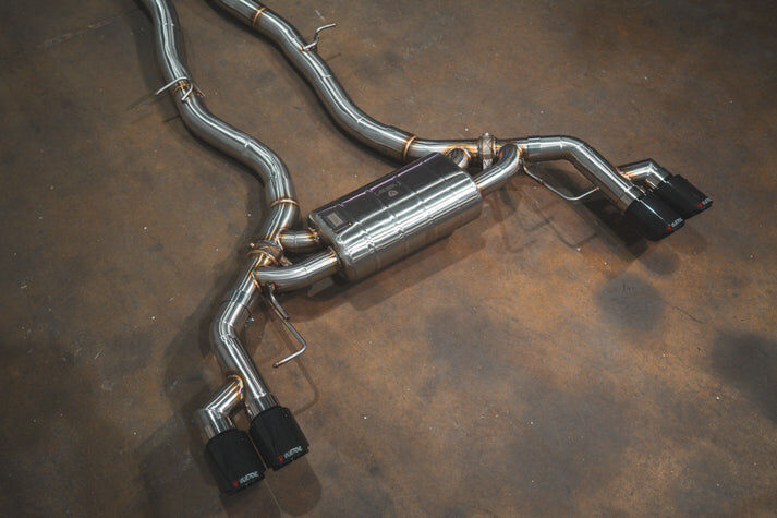 2018-2025 BMW G01, X3,X4 M40i 3.0L Catback T304 Stainless Steel Black 3.5 Inch Outlet Tips by Valvetronic Designs